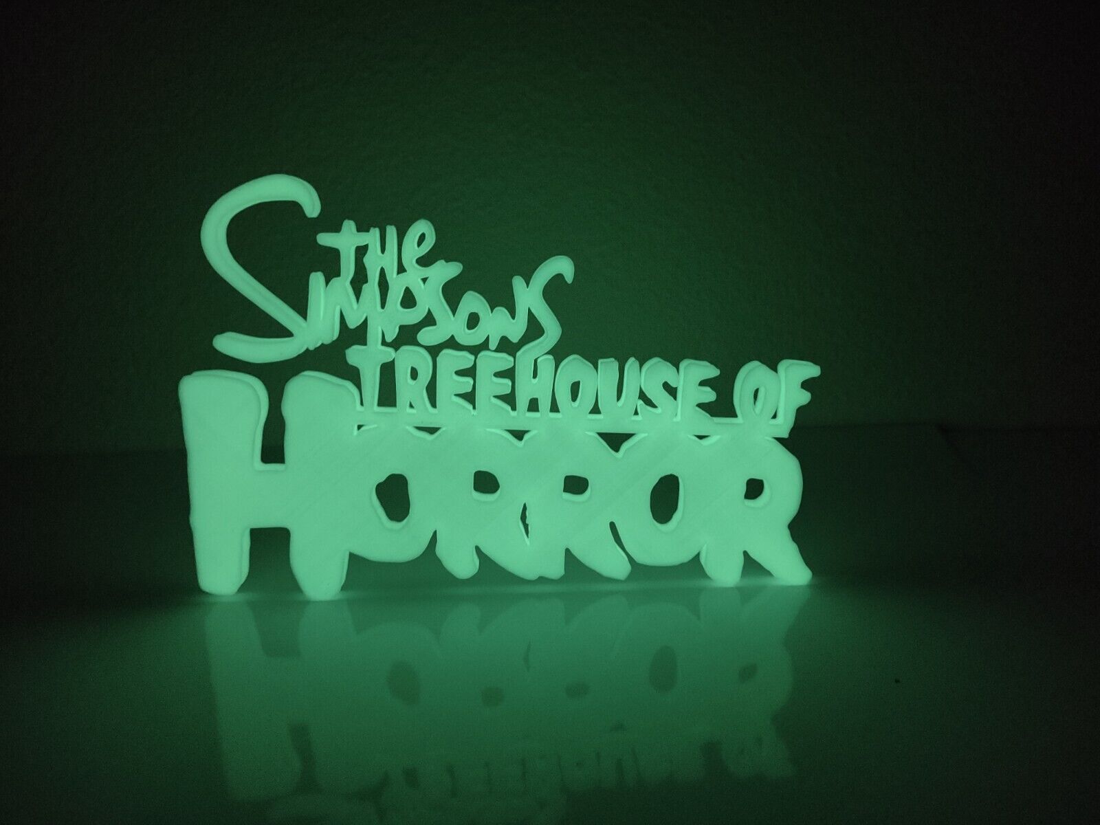 Simpsons Treehouse of Horror GITD Display Sign Glow-In-The-Dark