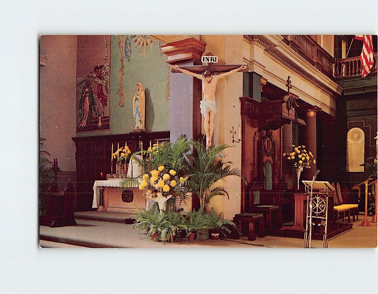 Postcard The Crucifix, St. Louis Cathedral, New Orleans, Louisiana