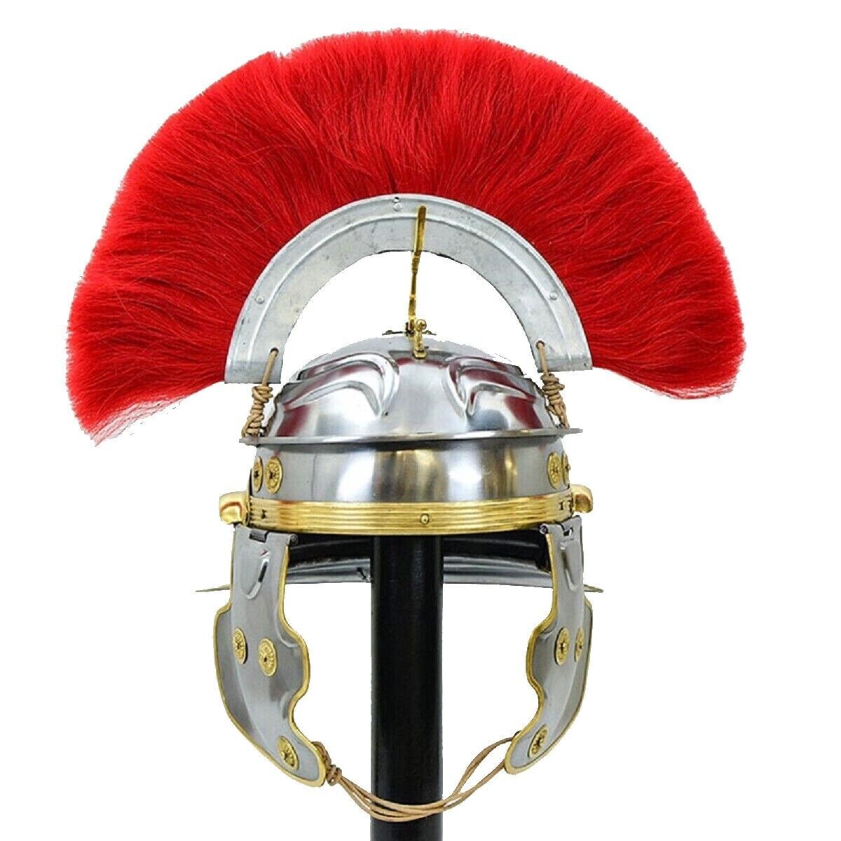 New Roman Imperial Gallic Centurion Helmet Armour Red Crest Plume with exp ship.