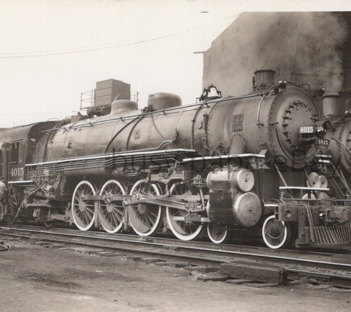 1933 RPPC Rock Island Lines Locomotive 4-8-2 No 4015 Chicago Illinois Postcard