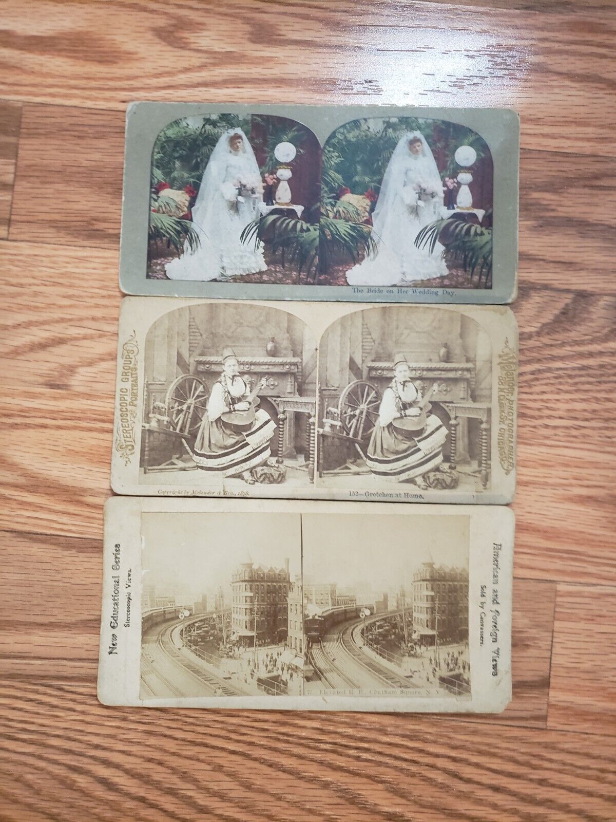 Antique sterioscope cards lot of three