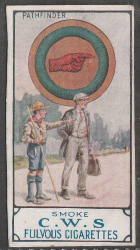 CWS Boy Scouts, Fulvous Cigarettes, 1912, No 15, Pathfinder (very rare)