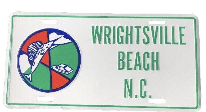 Wrightsville Beach NC North Carolina Metal License Plate Coastal Boating