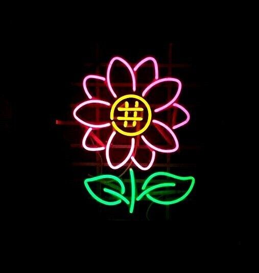 Fresh Flower Store Neon Light Sign Lamp Glass Wall Space Decor Hanging 20