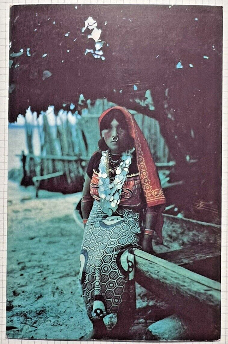 Vintage SAN BLAS INDIAN WOMAN REP OF PANAMA Postcard Fairest Of The Tribe D6