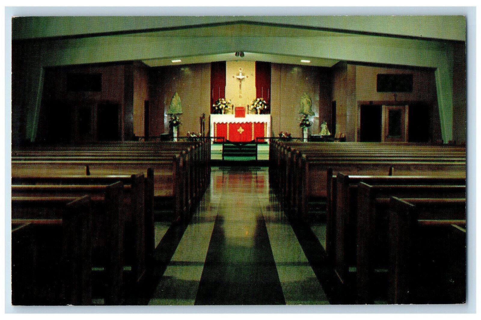 c1960's Catholic Chapel, Our Lady of Ransom Massachusetts Correctional Postcard