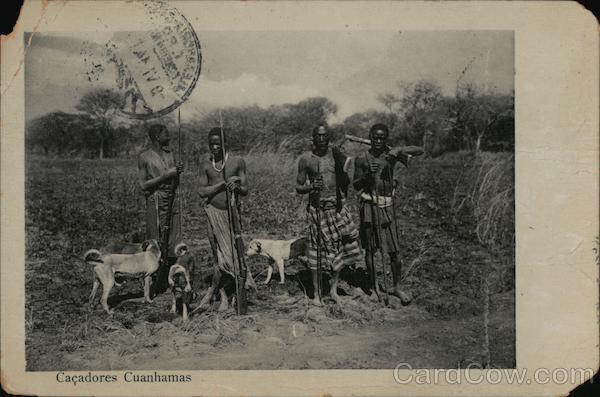 Angola 1914 Cacadores Cuanhamas Postcard Vintage Post Card