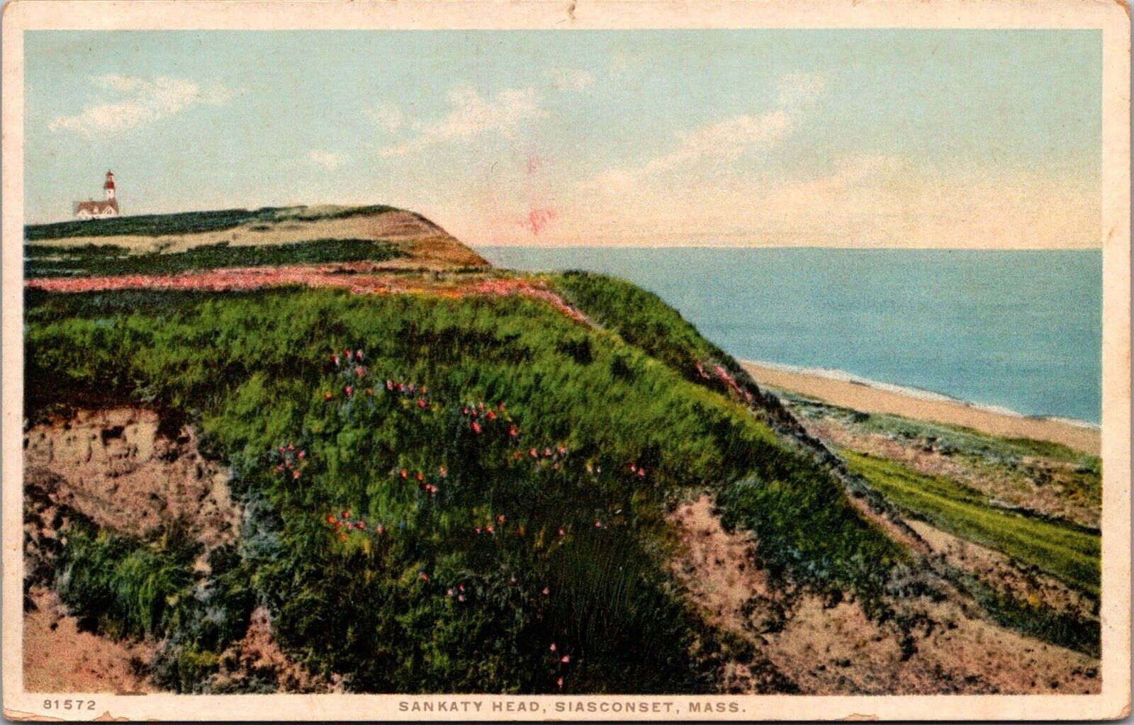 View of Sankaty Head, Siasconset MA Vintage Postcard T48