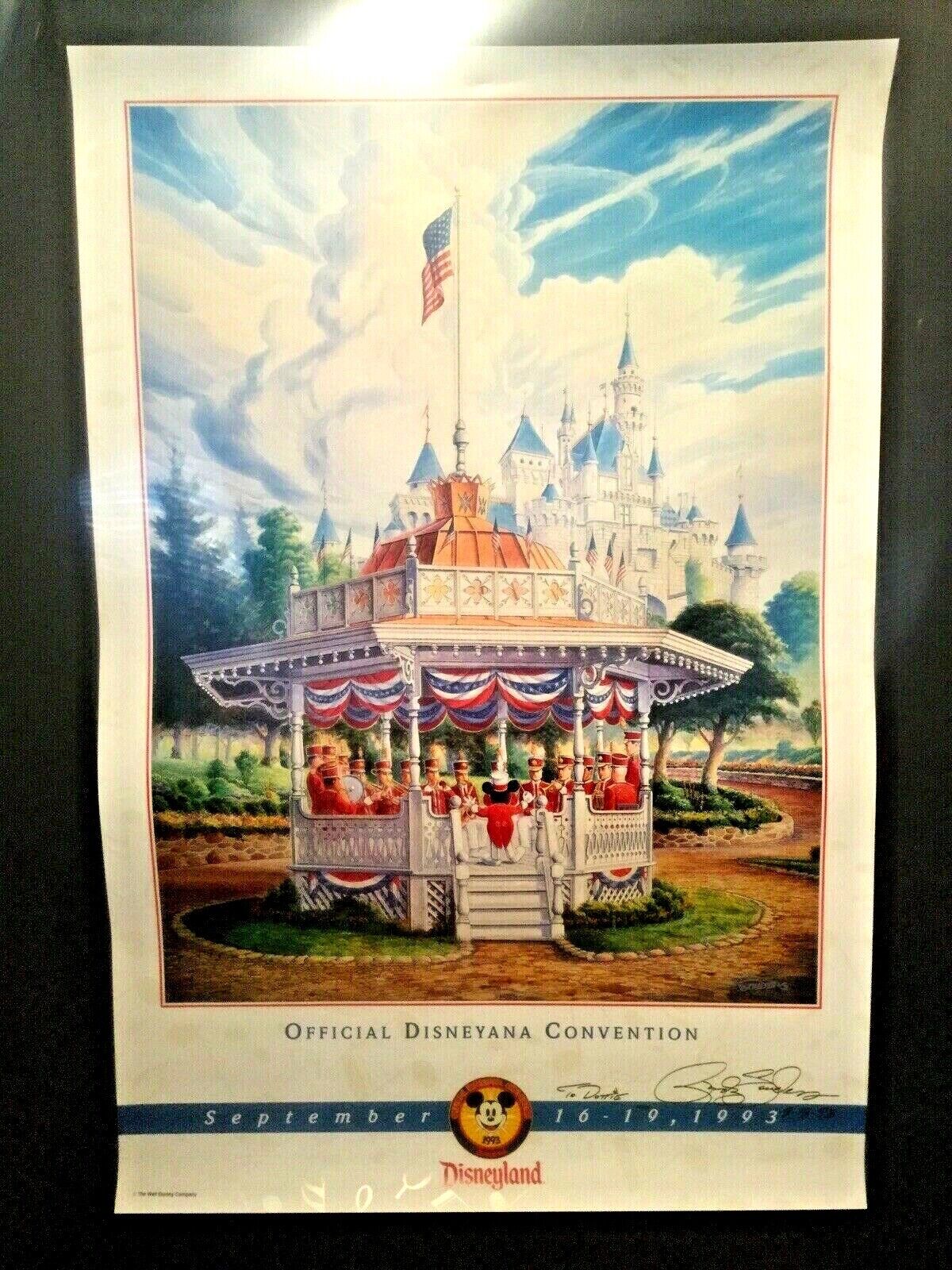 RARE LE 93 Disneyana Convention Souders Signed Disneyland Bandstand Gazebo Print