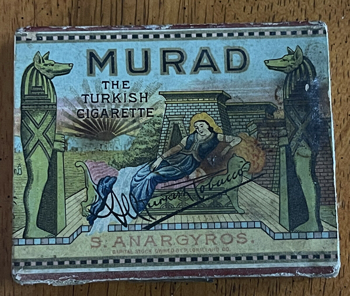 Vintage Murad Turkish Cigarette Box Not Wooden.