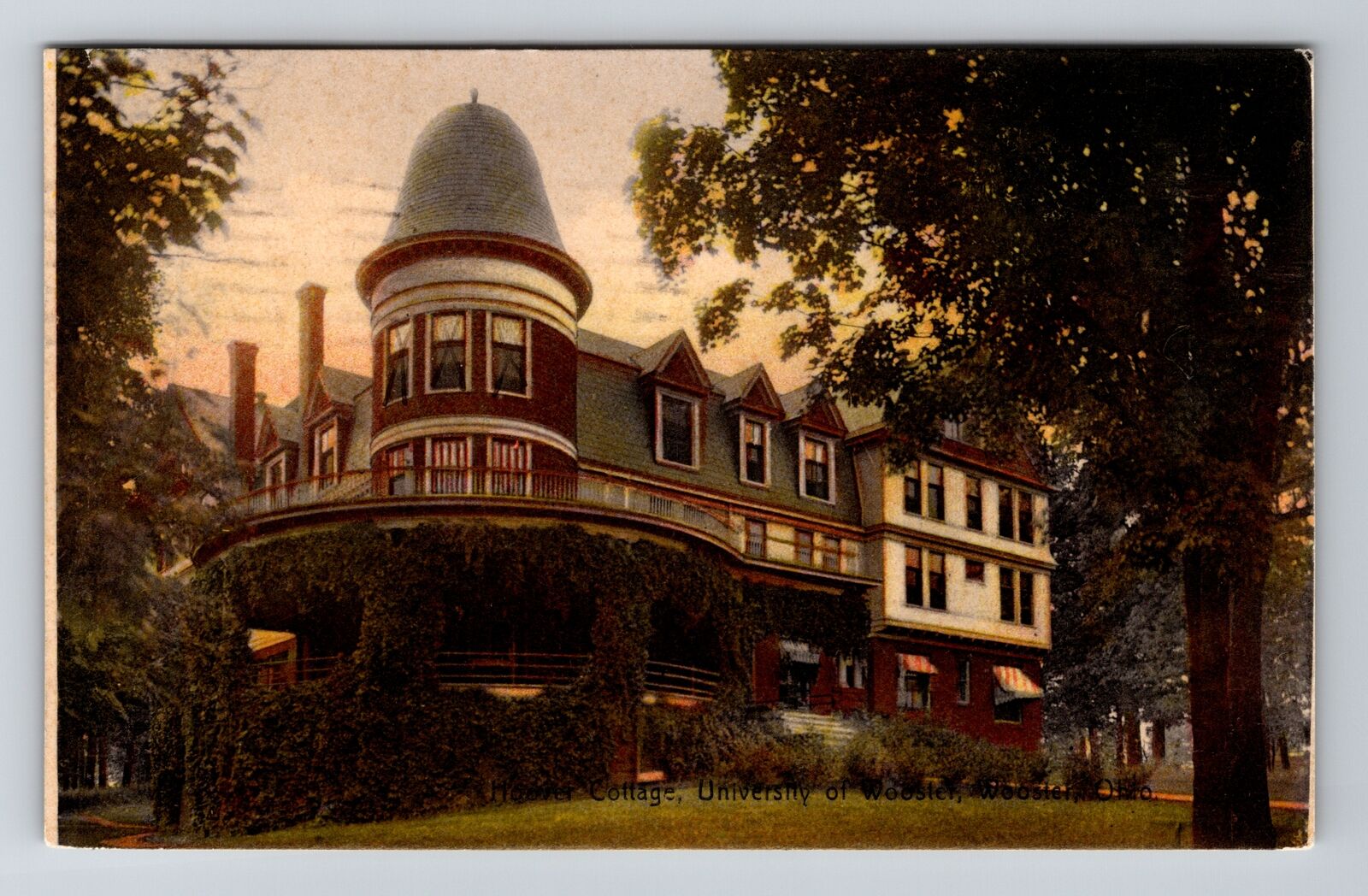 Wooster OH-Ohio, Hoover Cottage, University, Exterior, Vintage Postcard