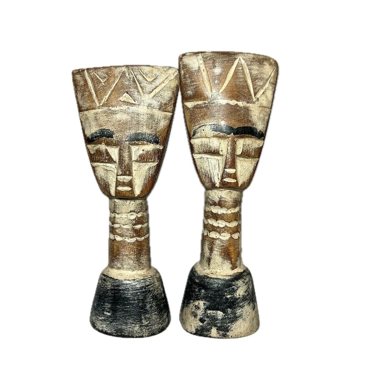 African 2 Yoruba West African Sculpture of Ancestor Couple African Art-589