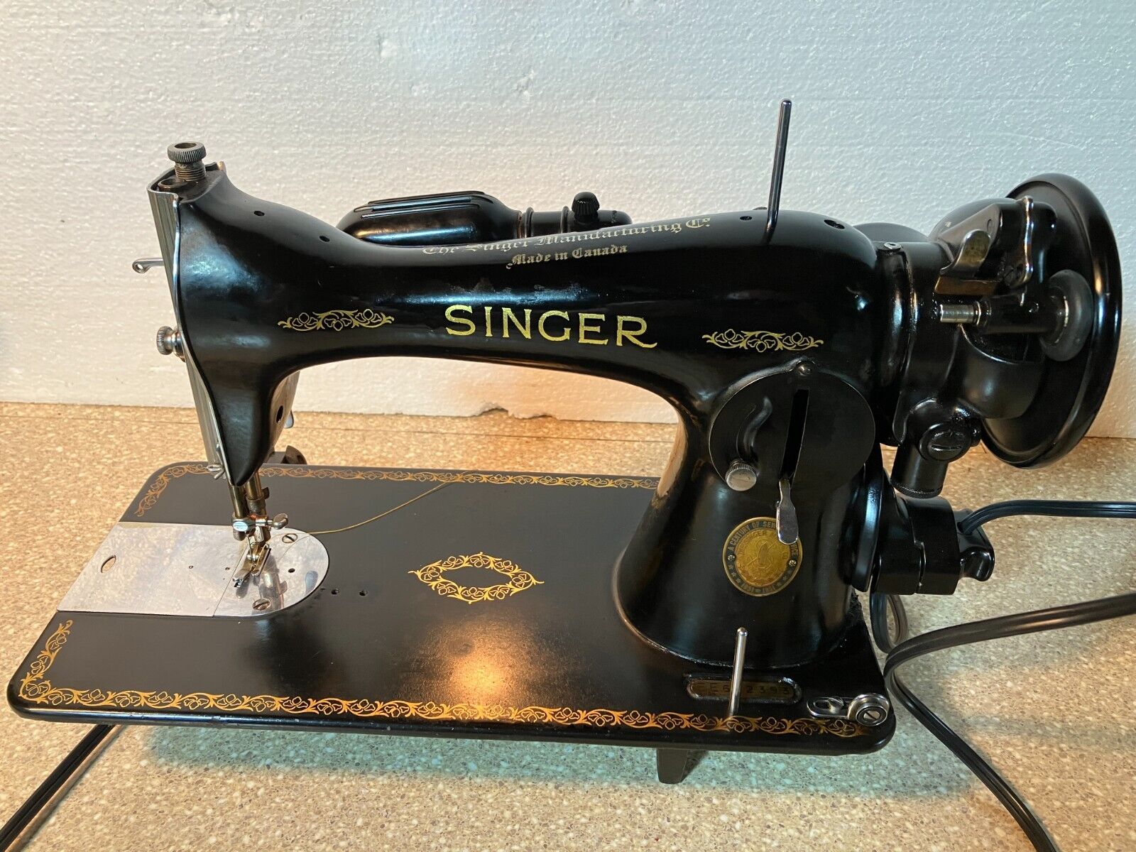 Vintage 1950 SINGER 15-91 Gear Drive Sewing Machine Serviced Centennial Edition