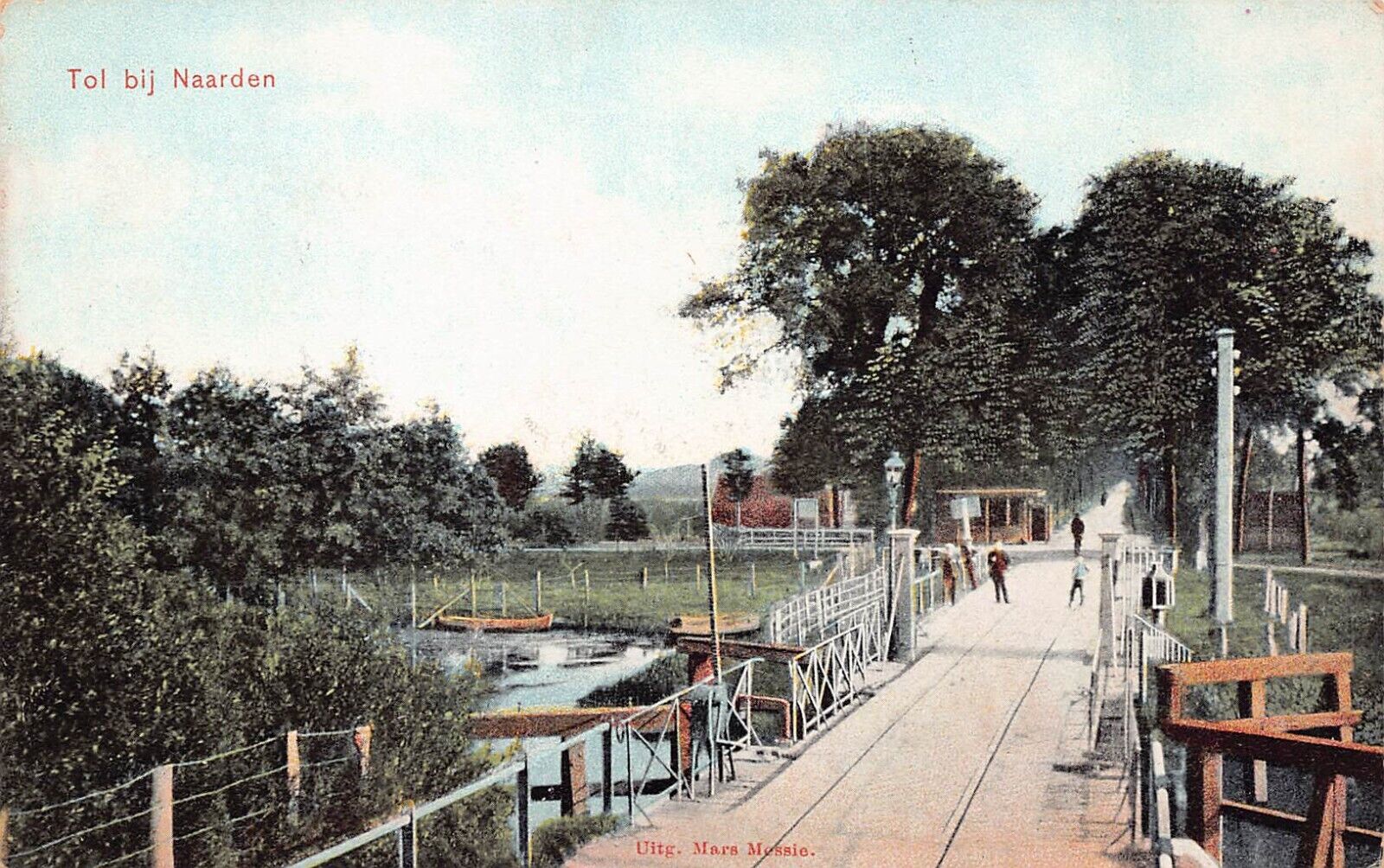Naarden Holland Toll Road Bridge Groene brug Early 1900s Vtg Postcard B50