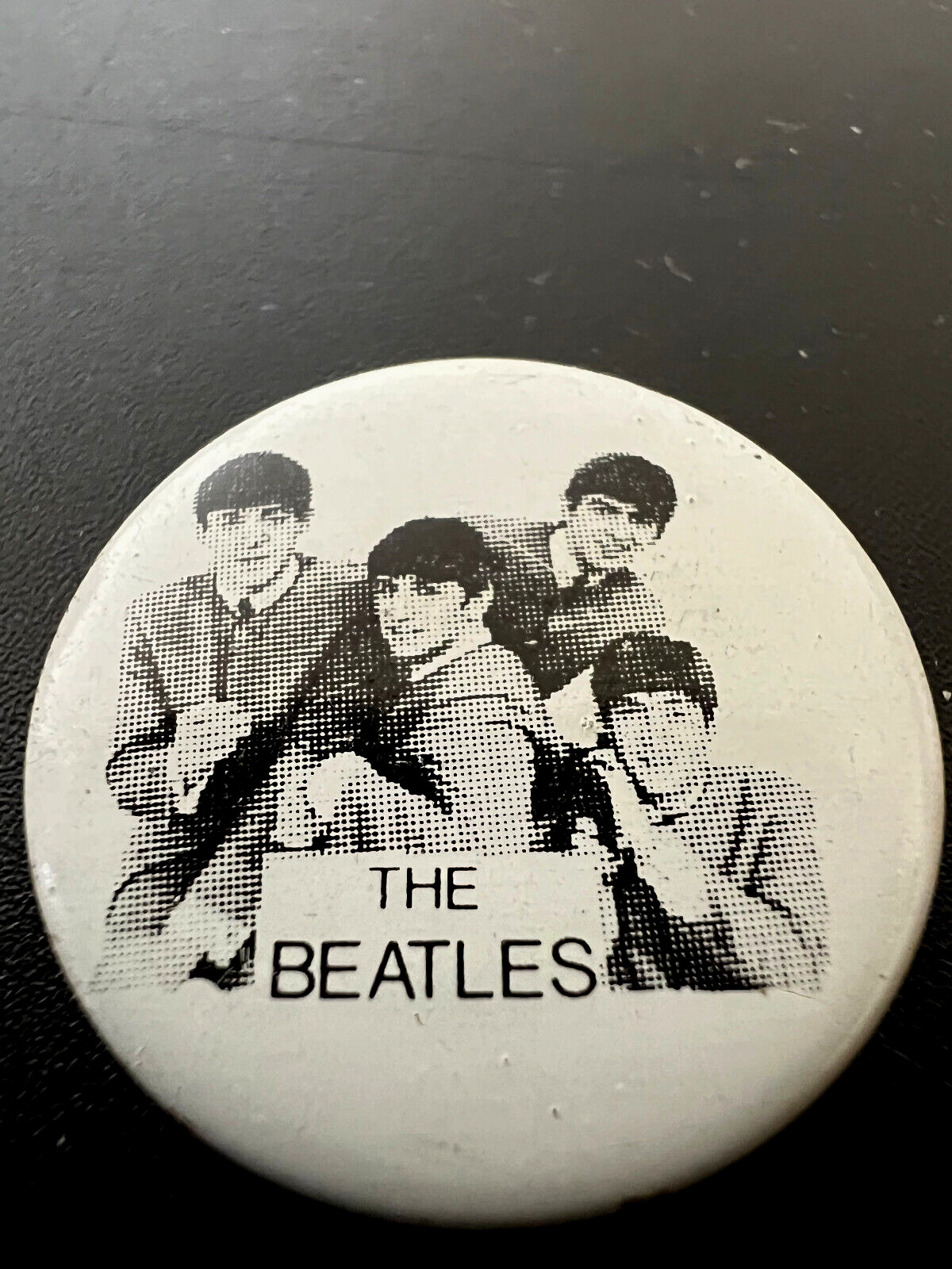 Vintage Rock N Roll Pin The Beatles Pin Nem Ent Ltd 64 on Curl of Pin