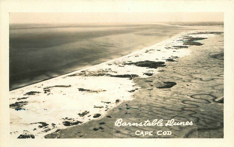 Airview Barnstable Dunes Cape Cod Massachusetts RPPC Photo Postcard 20-5864
