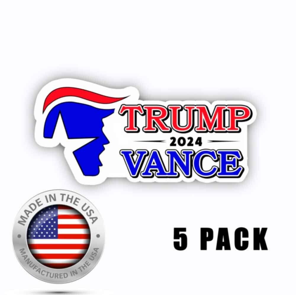 TRUMP STAR 2024 Bumper Sticker | Vinyl | Water-resistant Trump VANCE 5 PACK