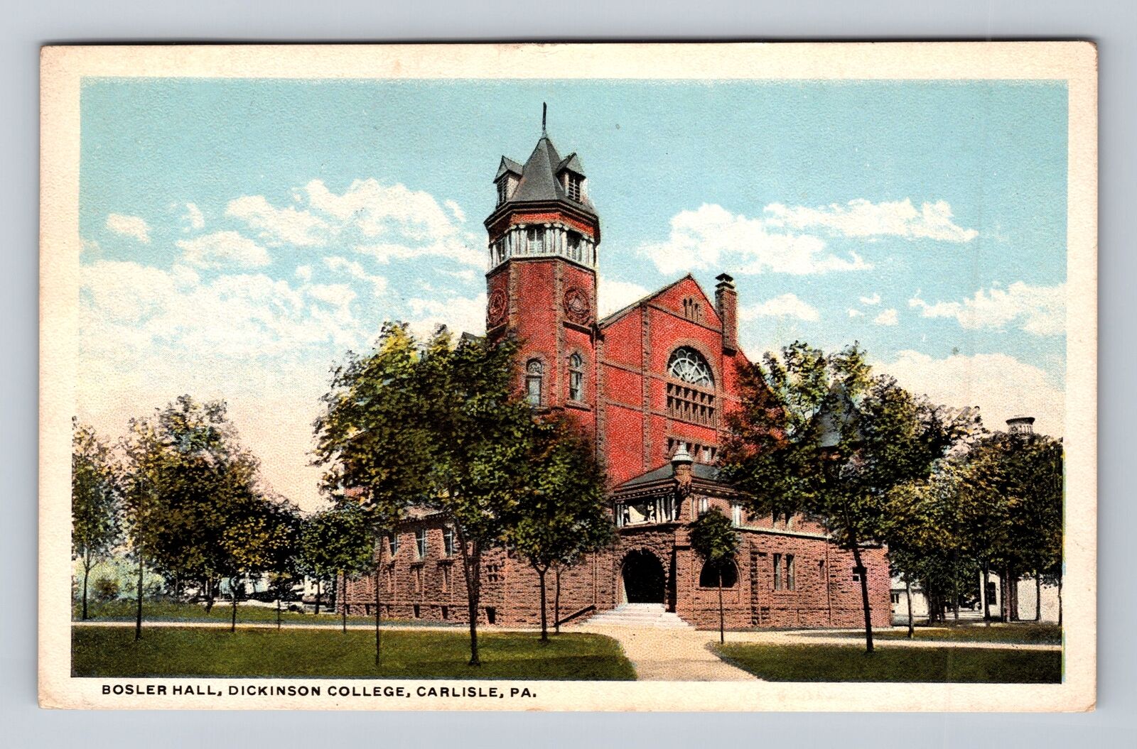 Carlisle PA-Pennsylvania, Bosler Hall, Dickinson College Vintage Postcard