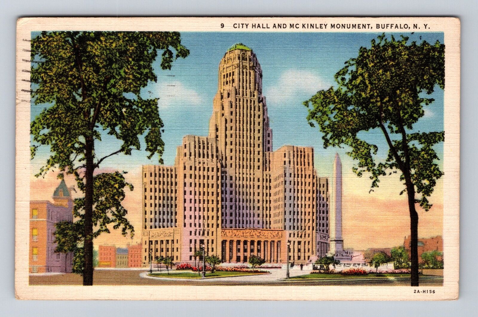 Buffalo NY- New York, City Hall And McKinley Monument, Vintage c1935 Postcard