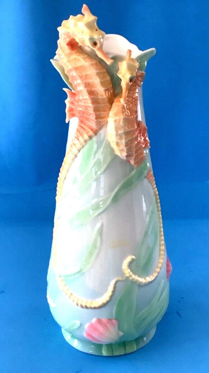 Franz Porcelain Seahorse Vase 13