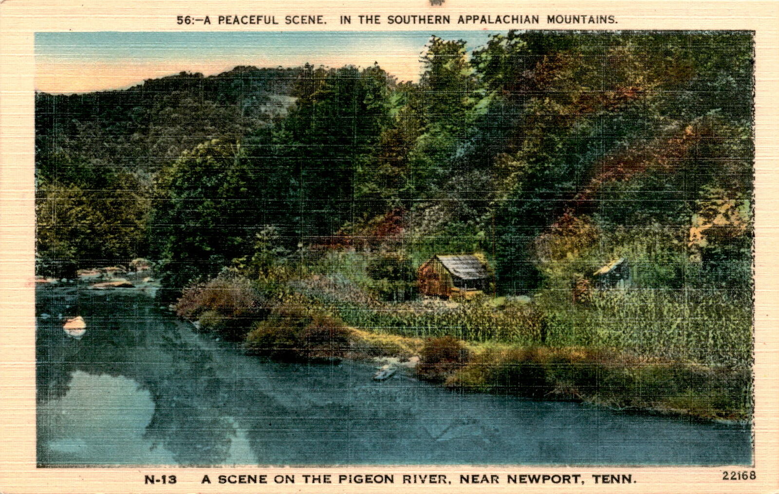 Southern Appalachian Mountains, Pigeon River, Newport, Tennessee, Postcard