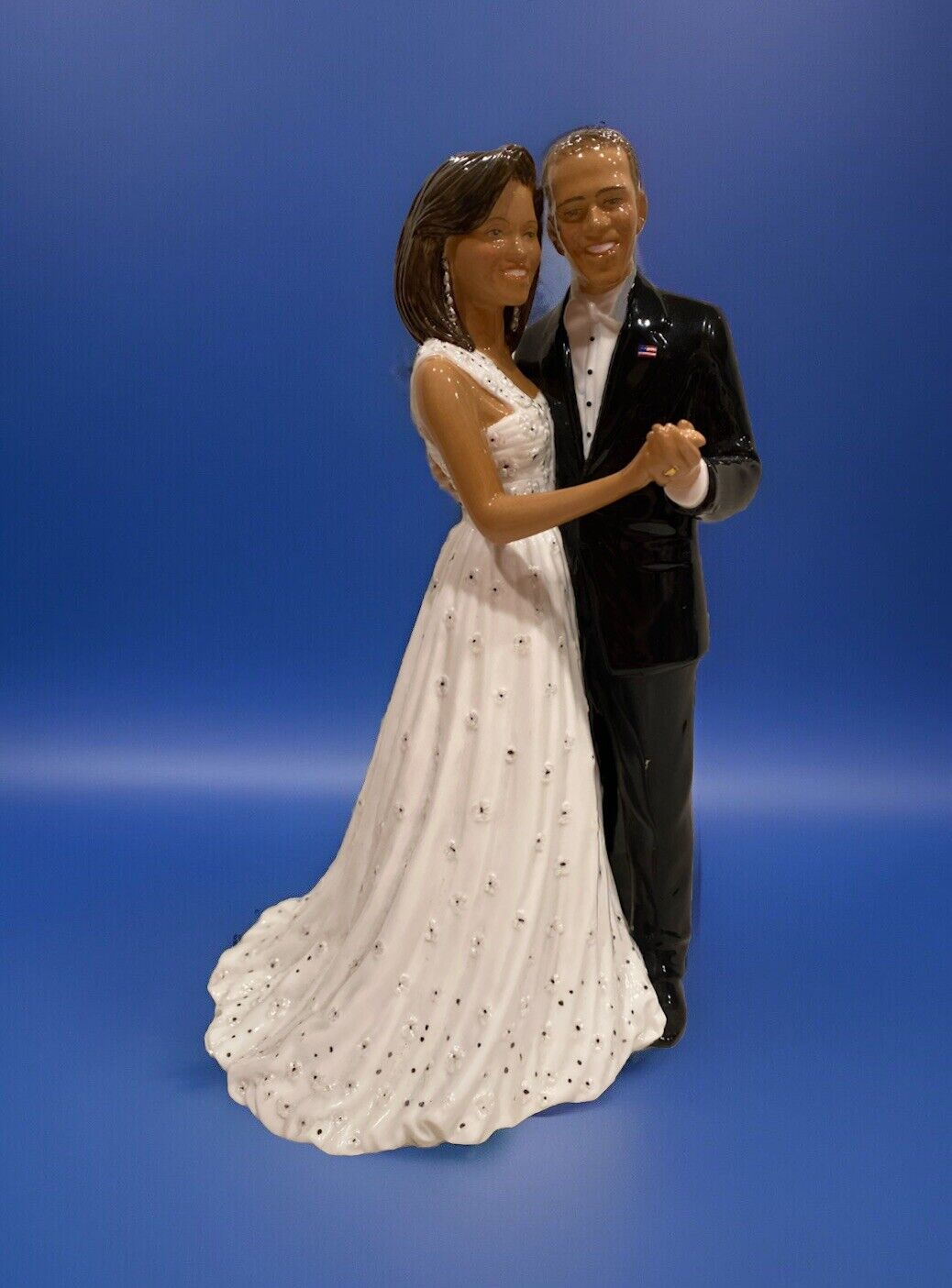 RARE ROYAL DOULTON HN 5482 President & Mrs Obama Inaugural Dance, Artist Signed