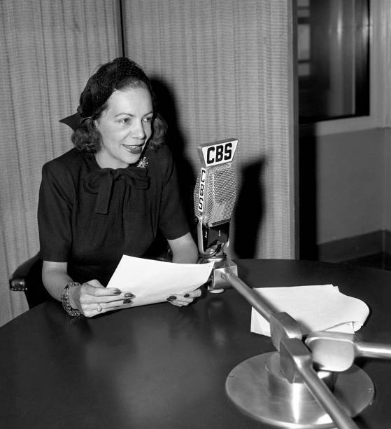 Virginia Cowles journalist and war correspondent guest on Radio 1940s Old Photo