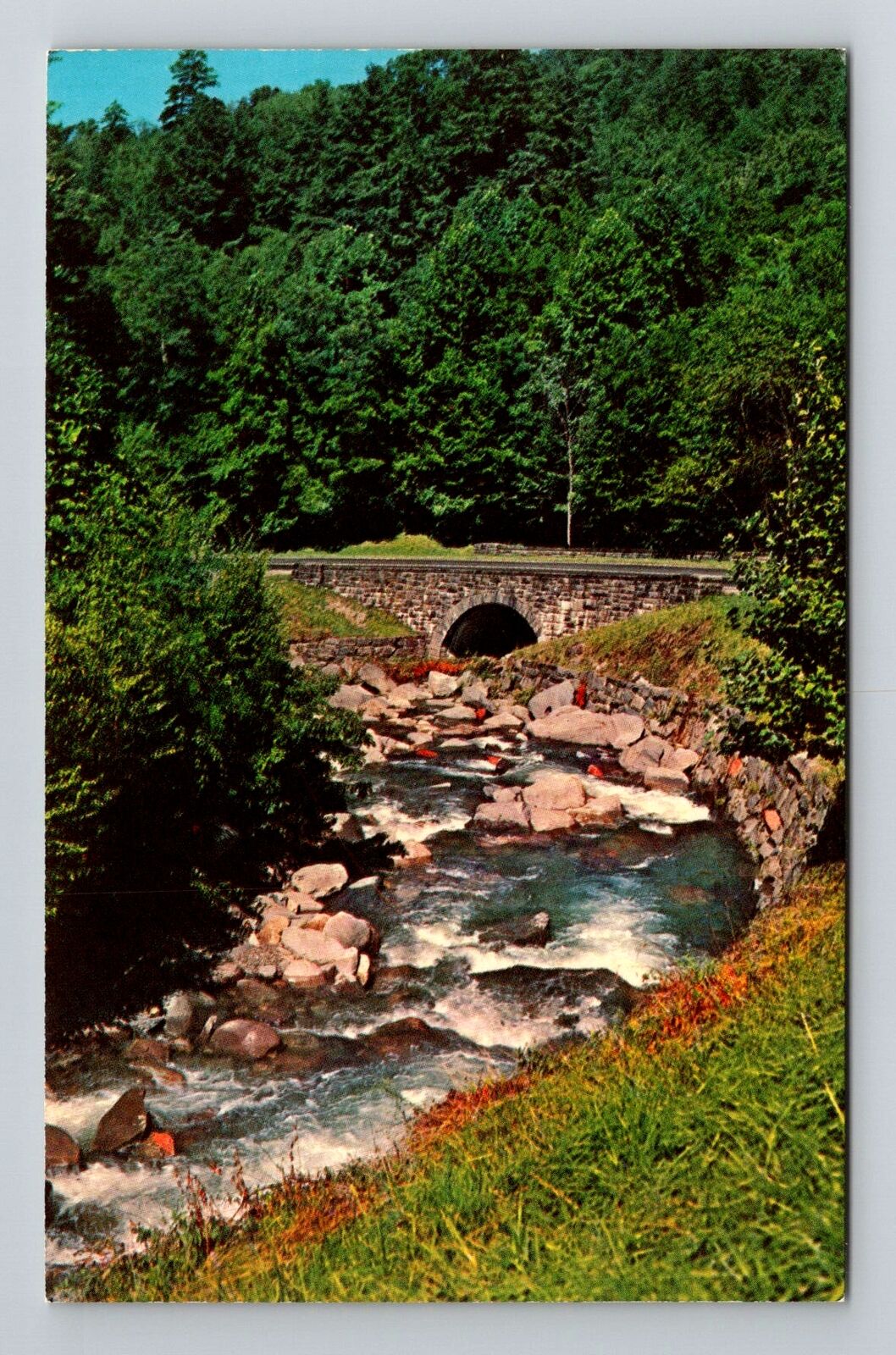 Gatlinburg TN-Tennessee, Little Pigeon River, Smoky Mt Park, Vintage Postcard