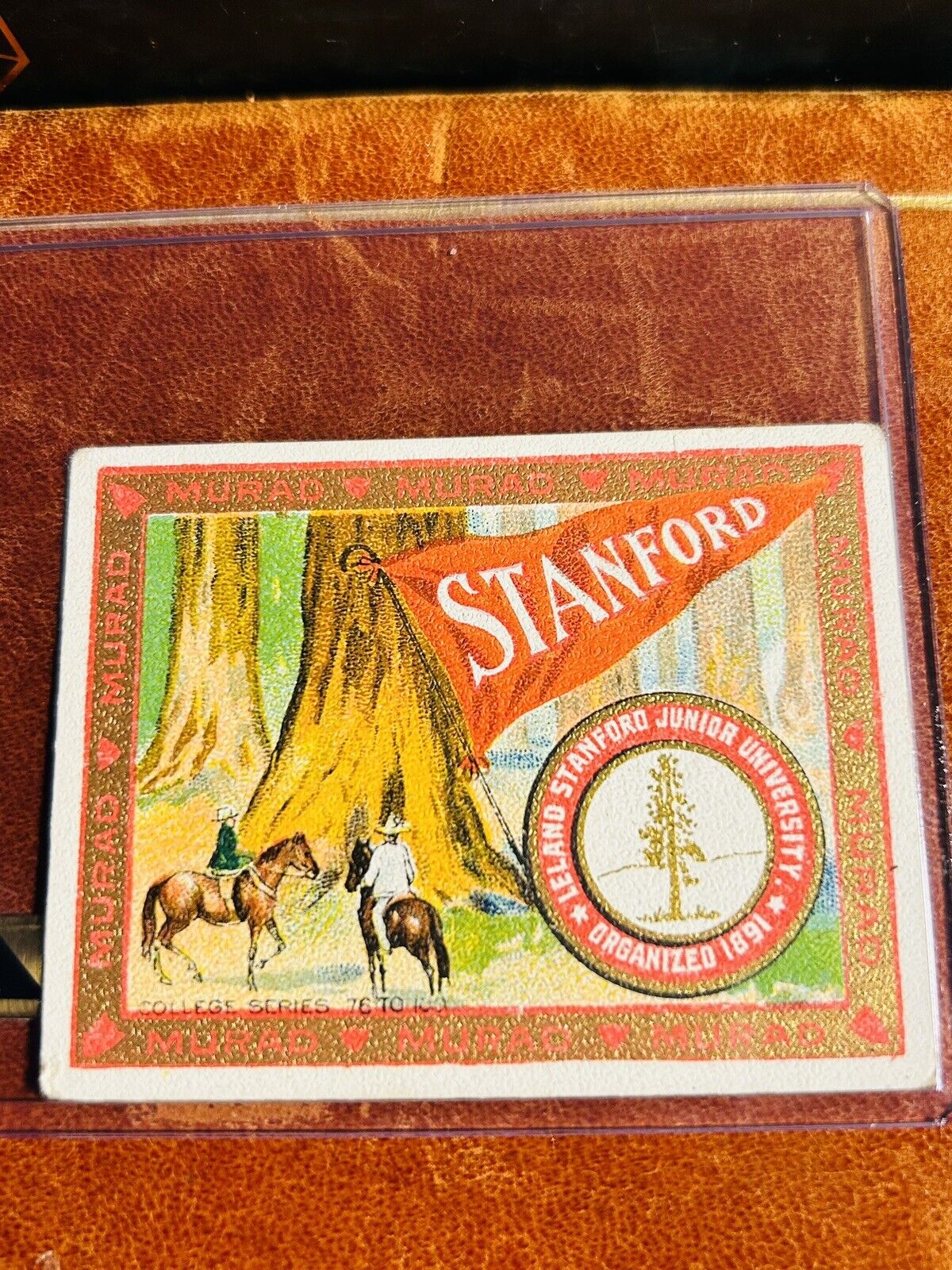1910s T51 Murad Cigarettes College LELAND STANFORD - New To Market