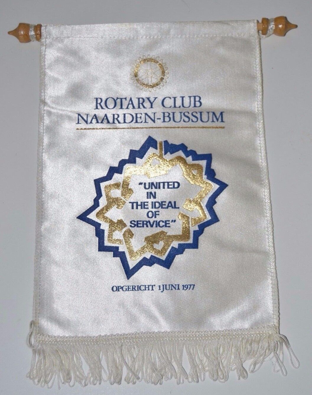 RARE Vintage Naarden Bussum Netherlands Rotary Club International Banner Flag