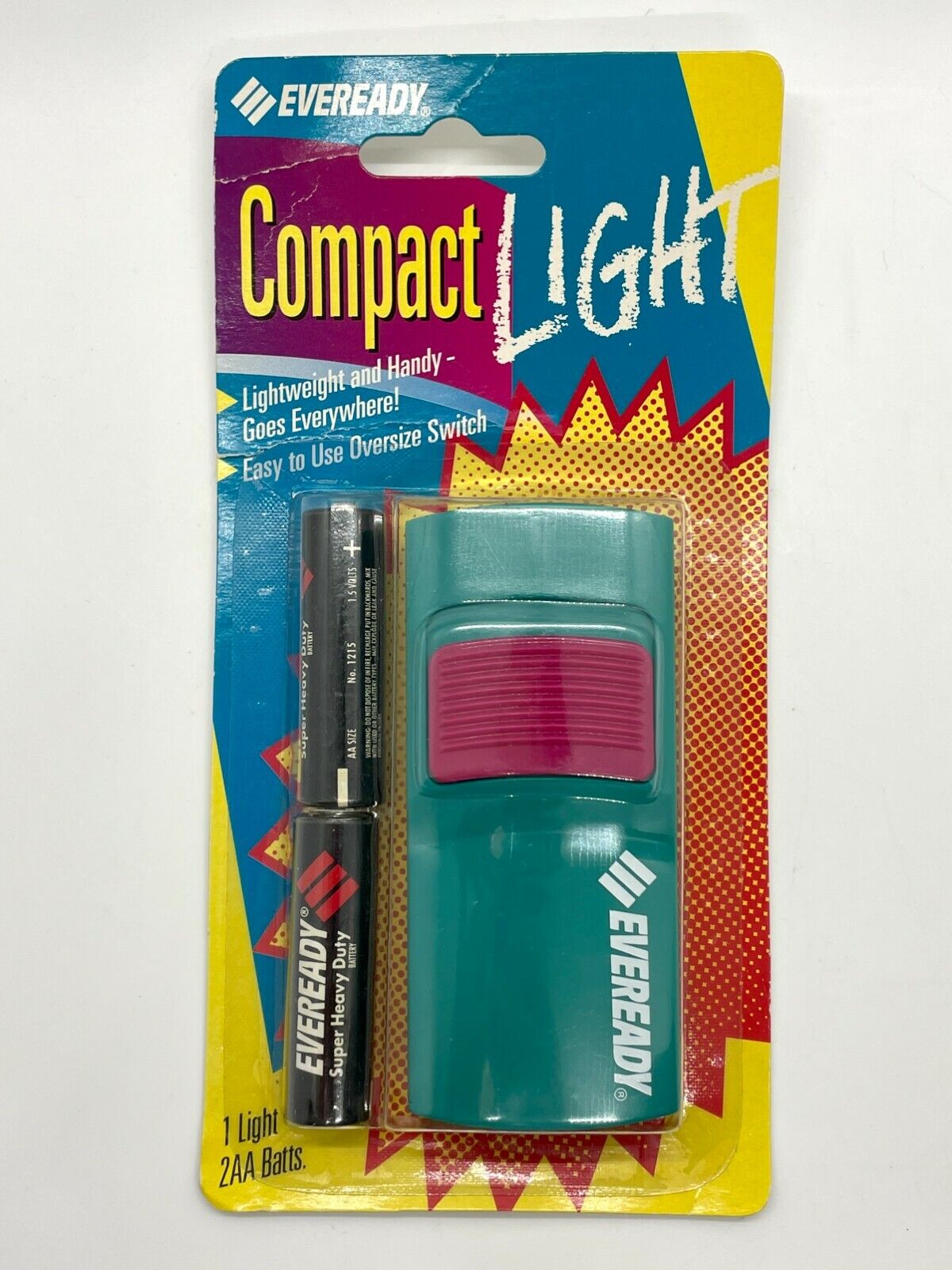 Vintage 1996 EVEREADY Compact Light Flashlight w/Batteries New Old Stock