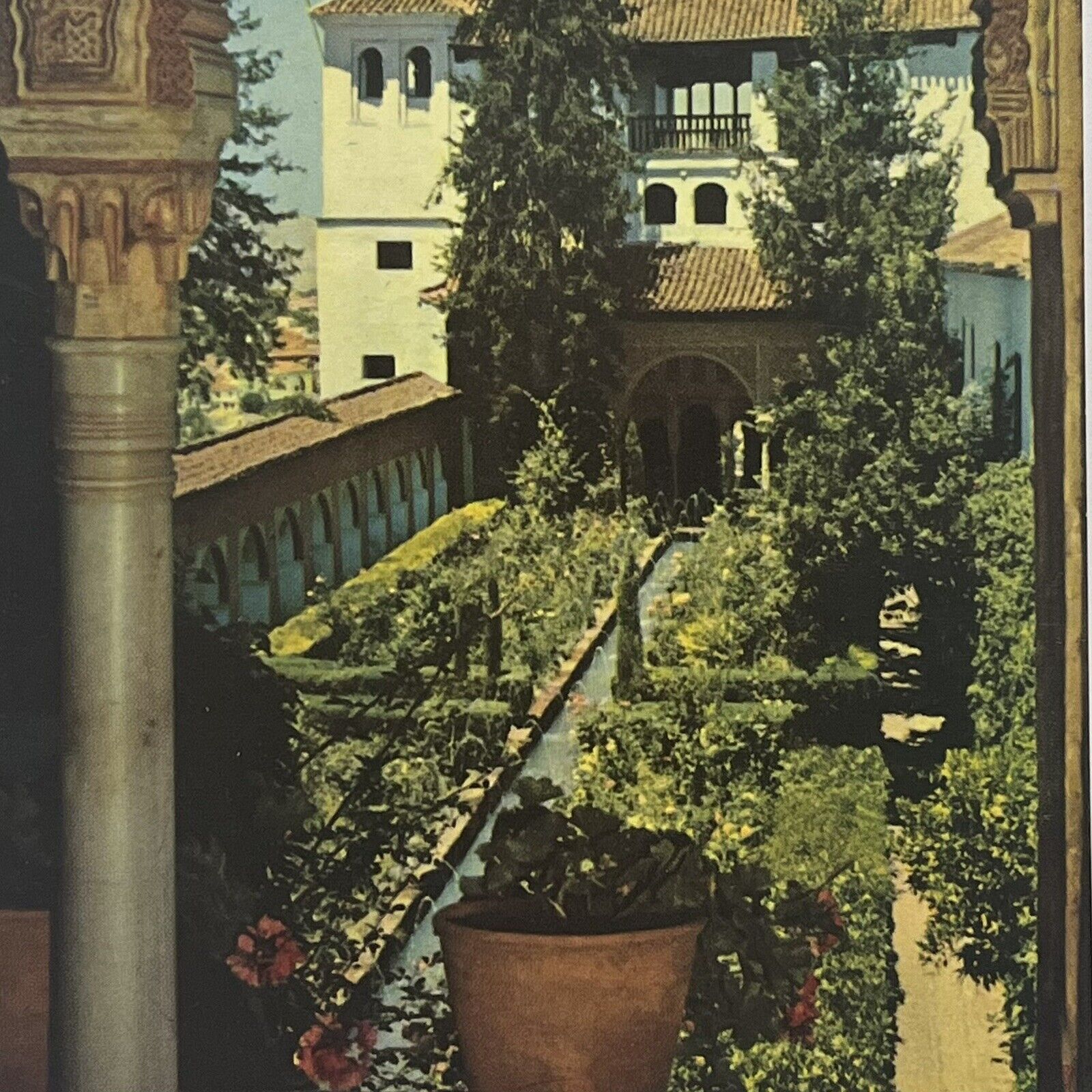 Garden Archway Vintage Postcard Granada Spain ⭐️ Architecture Unposted