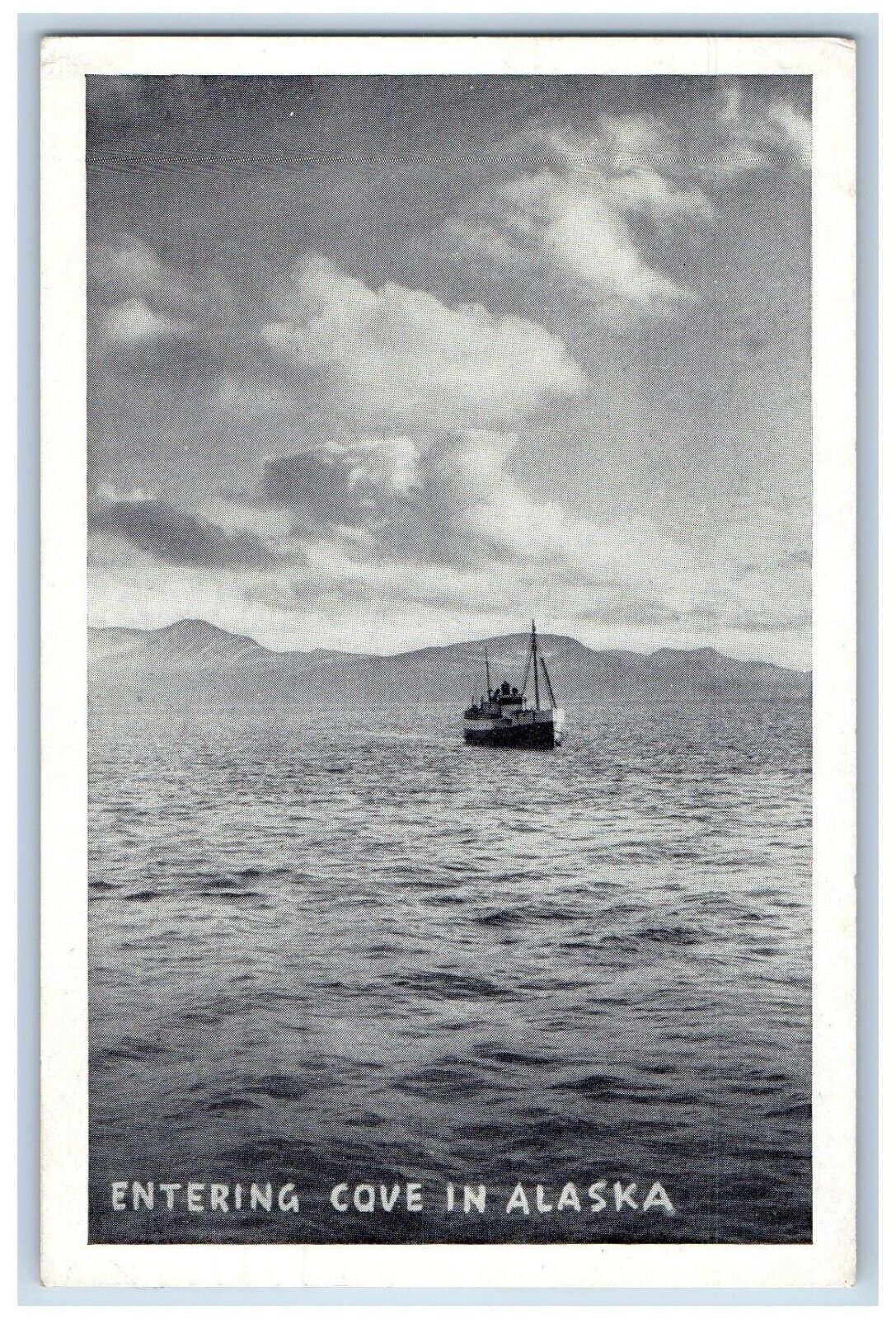 Juneau Alaska AK Postcard Entering Cove Steamer Ship Exterior View c1946 Vintage