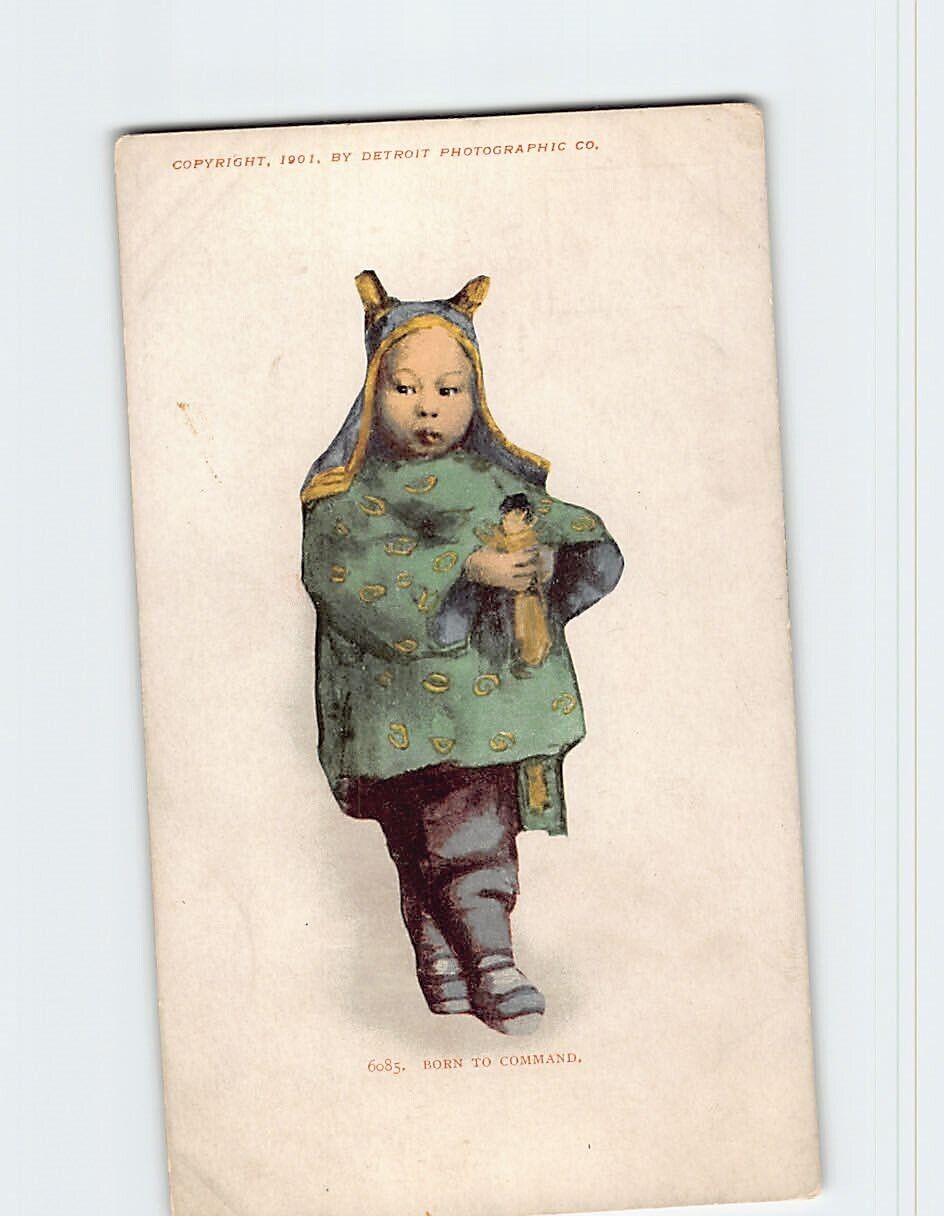 Postcard Portrait of a Child Born To Command