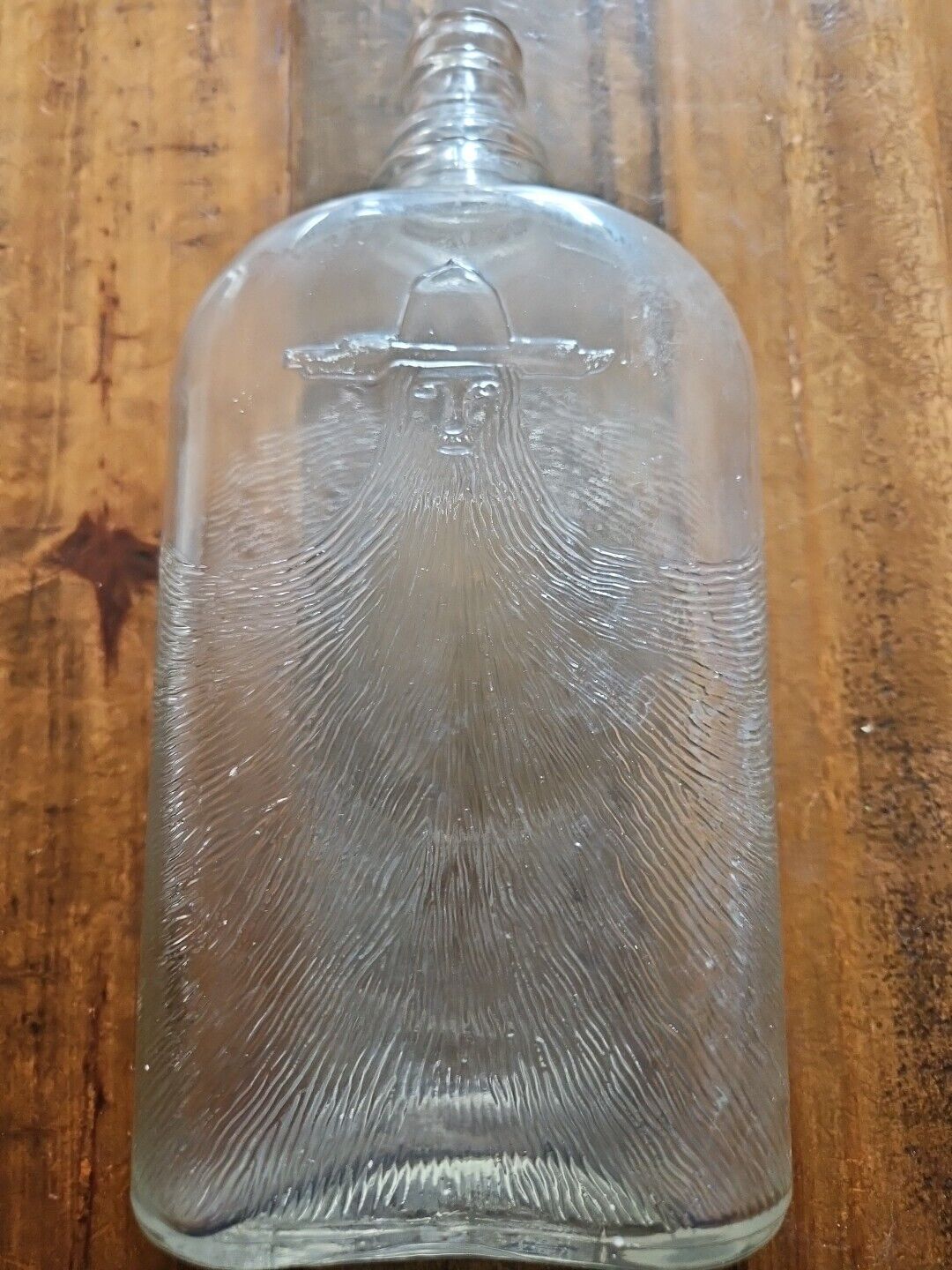 Rare 1930-40s Owens-Illinois Glass Co. Bottle Embossed Man w/ Beard Newark