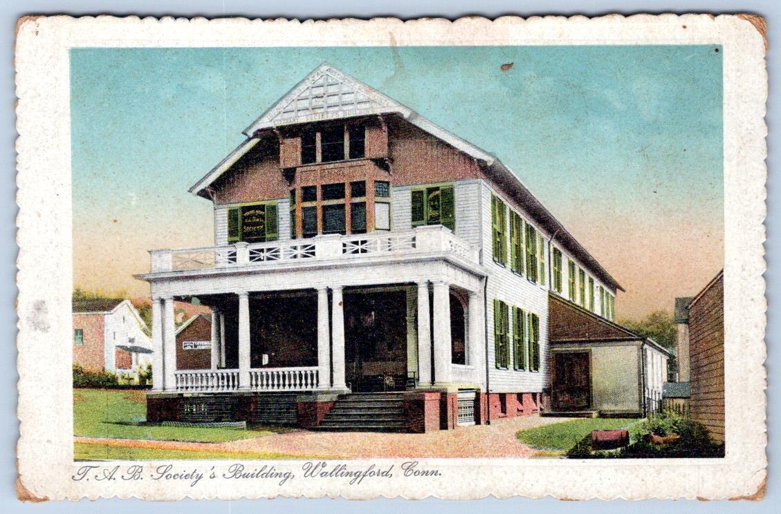 1920\'s WALLINGFORD CONNECTICUT*CT*YOUNG MEN\'S T.A.B.SOCIETY BUILDING*TEMPERANCE