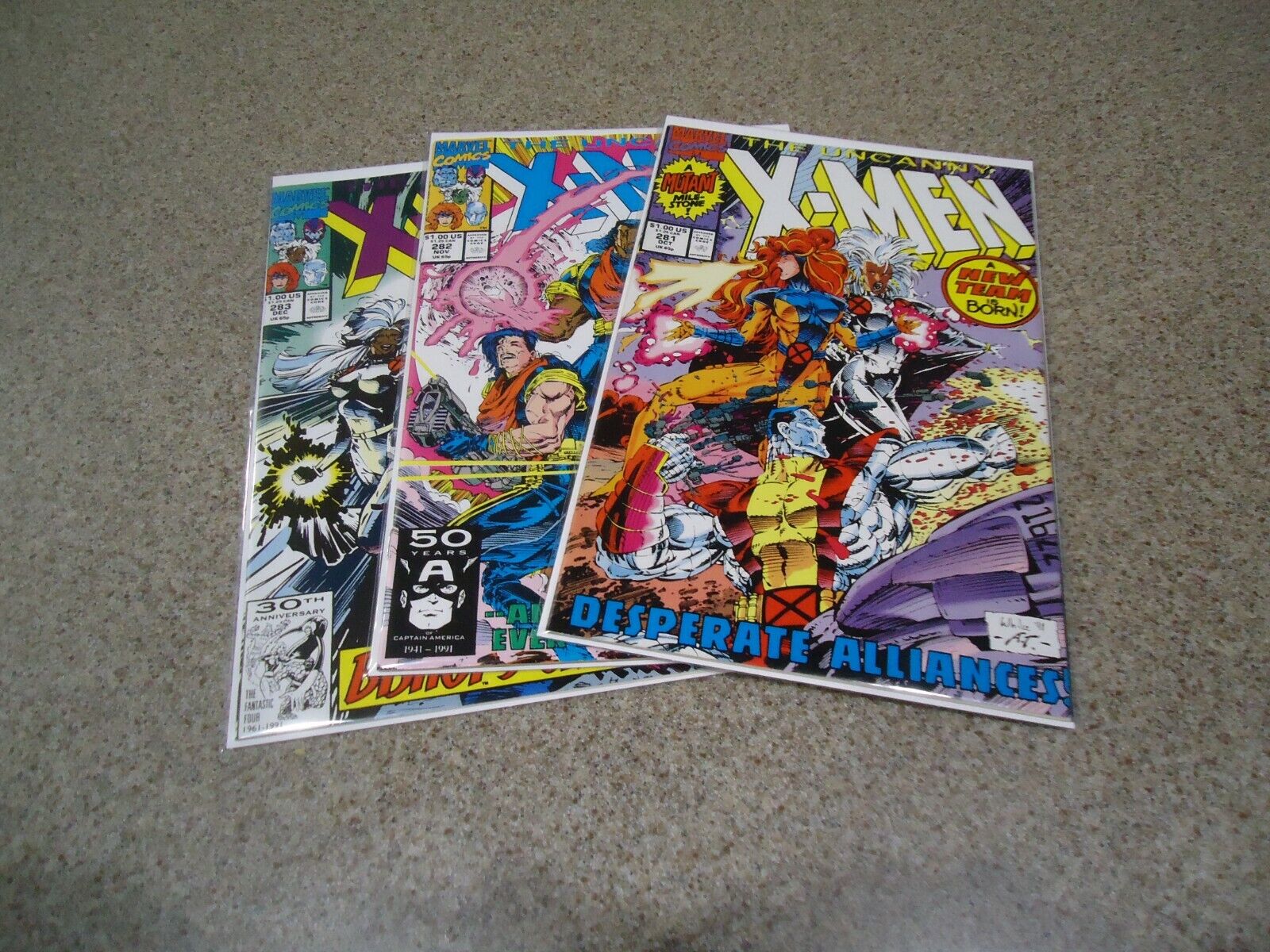 UNCANNY X-MEN 281-283 FIRST NEW TEAM AND FIRST APPEARANCE OF BISHOP