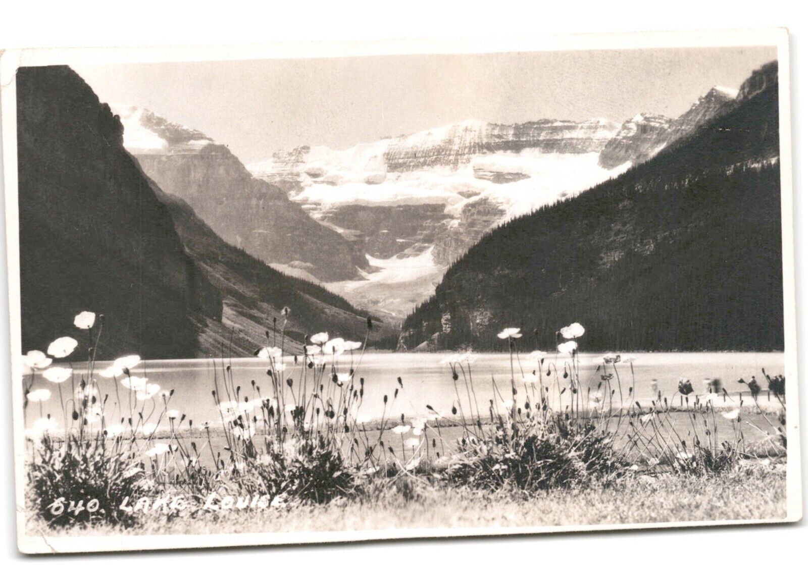 Vintage RPPC Postcard - Scenic Lake Louise, Canadian Rockies
