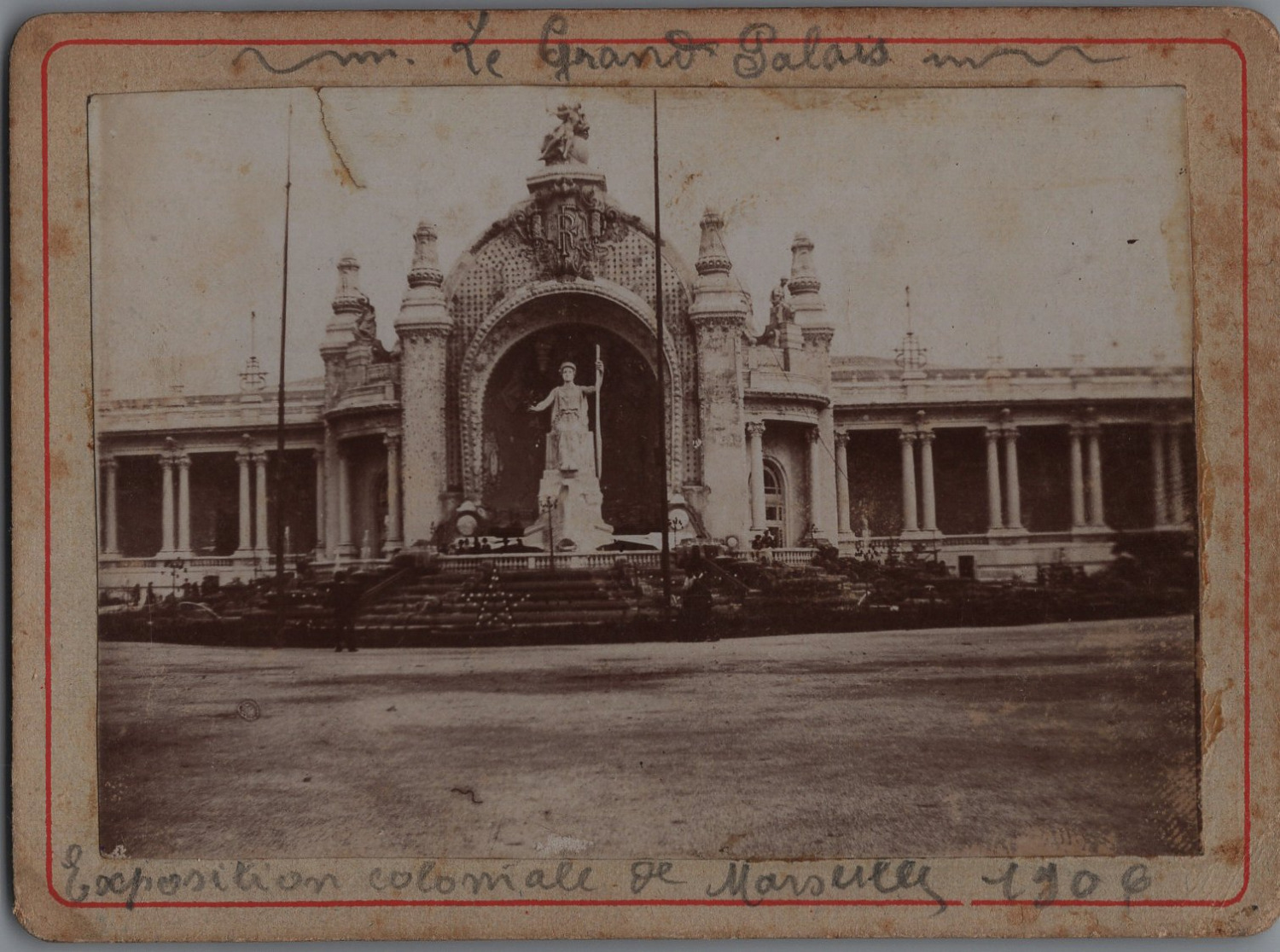 France, Marseille, Colonial Exhibition, Le Grand Palais Vintage print, print d