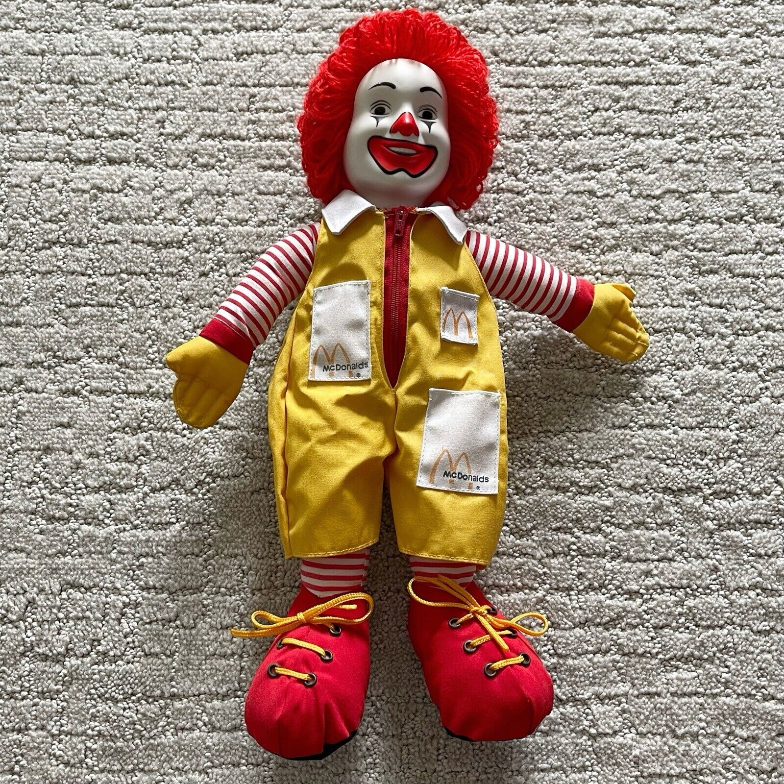 Vintage 1986 McDonald’s Ronald McDonald 16” Stuffed Plush Doll RARE VGC