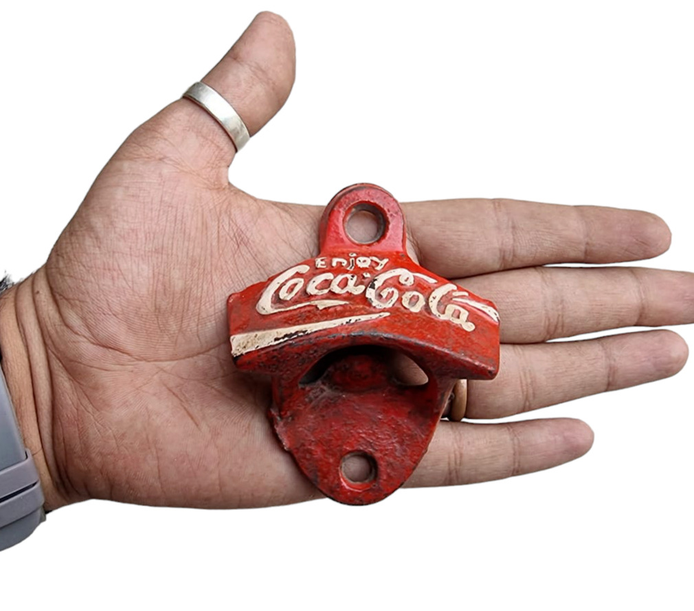 1930's Old Vintage Antique Iron Hand Crafted Rare Coca Cola Soda Bottle Opener