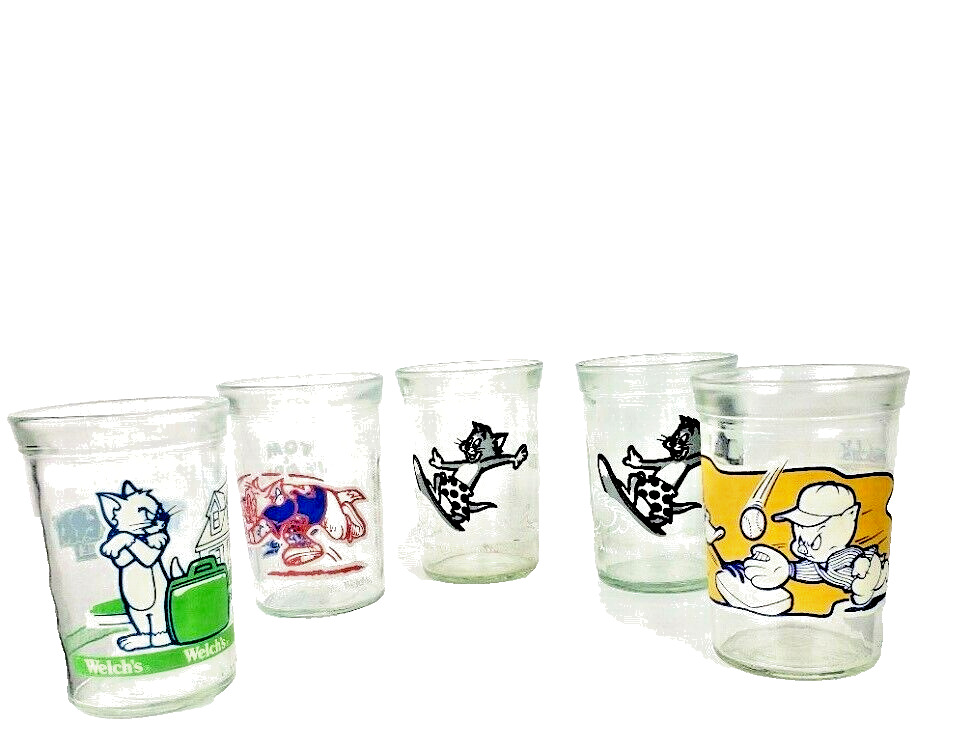 Welch\'s Collector Vintage Jelly Glasses Set of 5