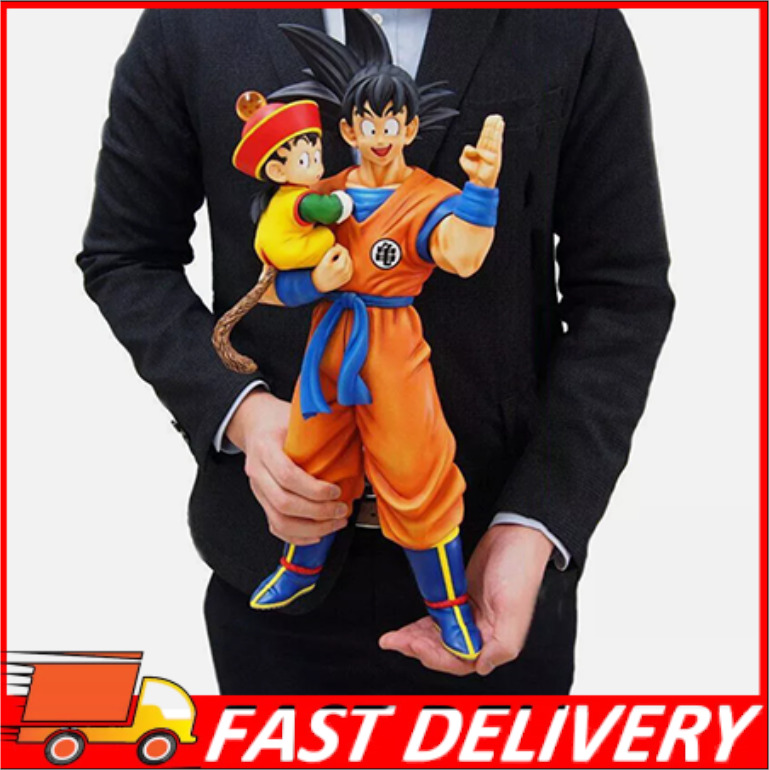 Anime Dragon Ball Figure Son Goku and Young Gohan pvc Statue Model Toy 11.8 in