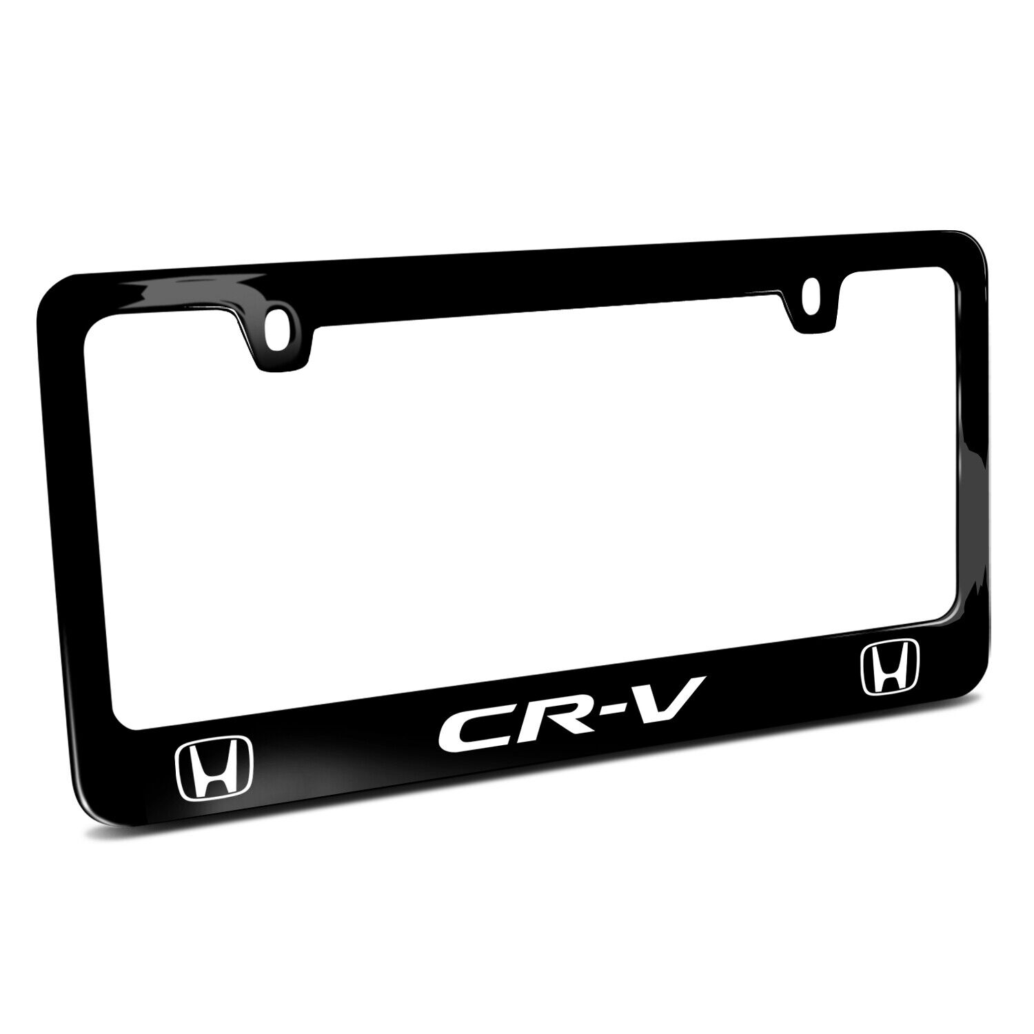 Honda CR-V Dual Logo Black Metal License Plate Frame