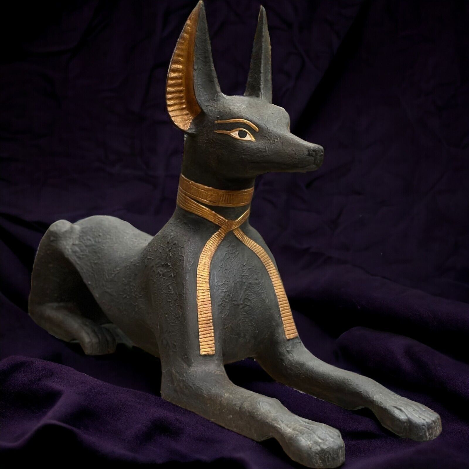 Authentic Large Anubis Statue - 56cm Handcrafted Egyptian God of Mummification