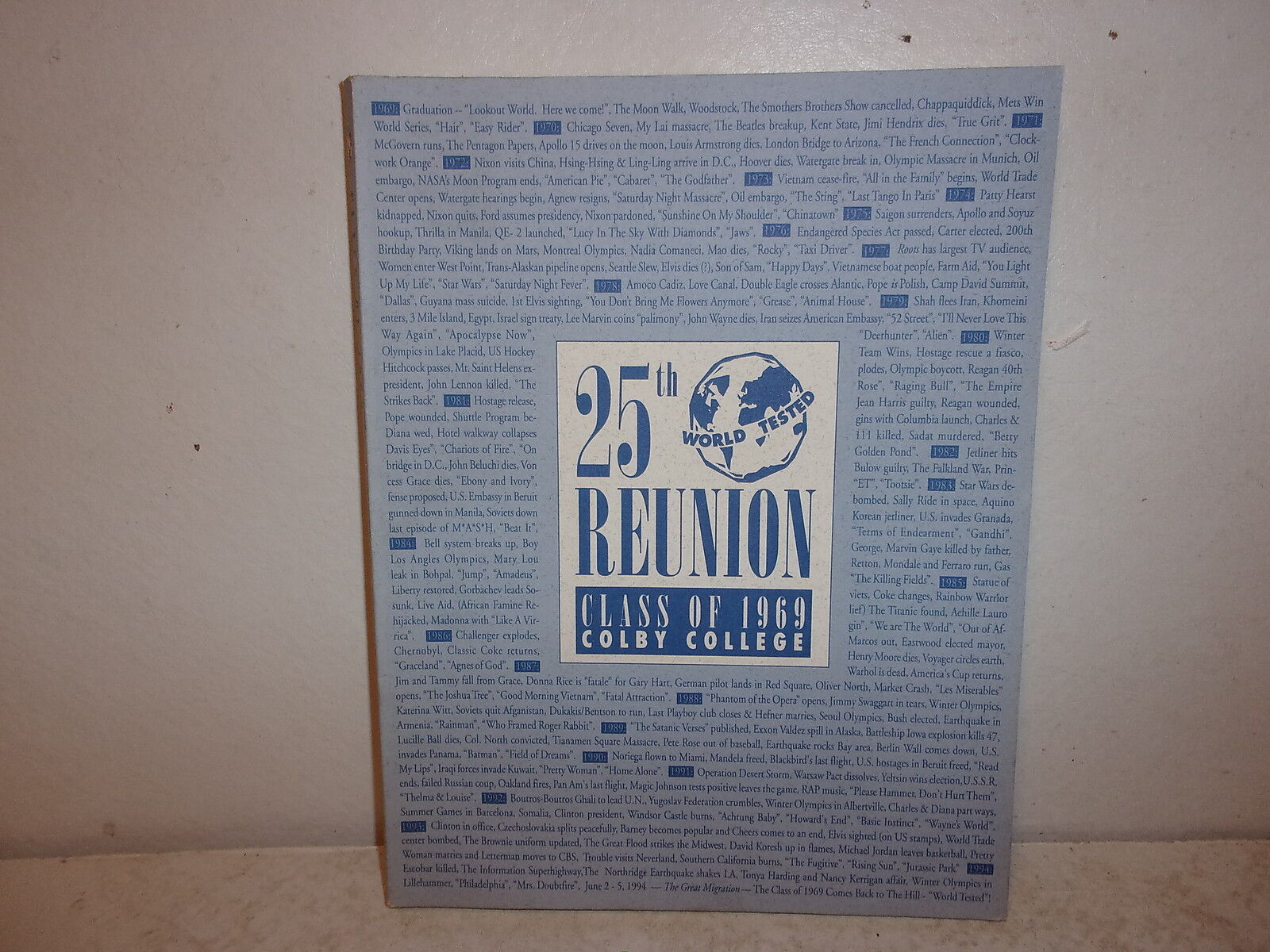 25th Reunion Yearbook - Colby College - Class of 1969 - Update '94