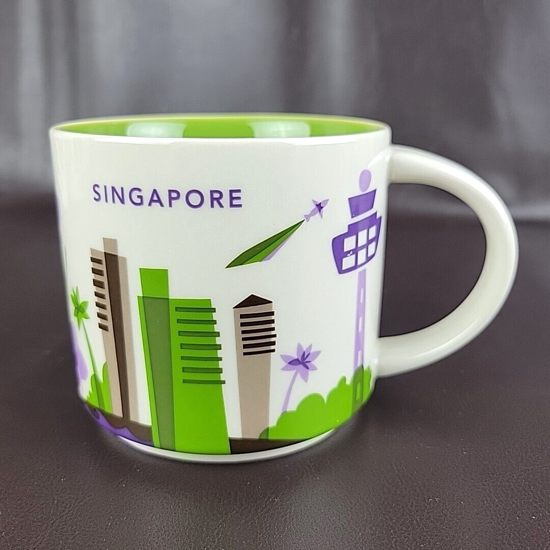 2017 Singapore Starbucks Coffee Cup Mug 14oz You Are Here Collection YAH Green