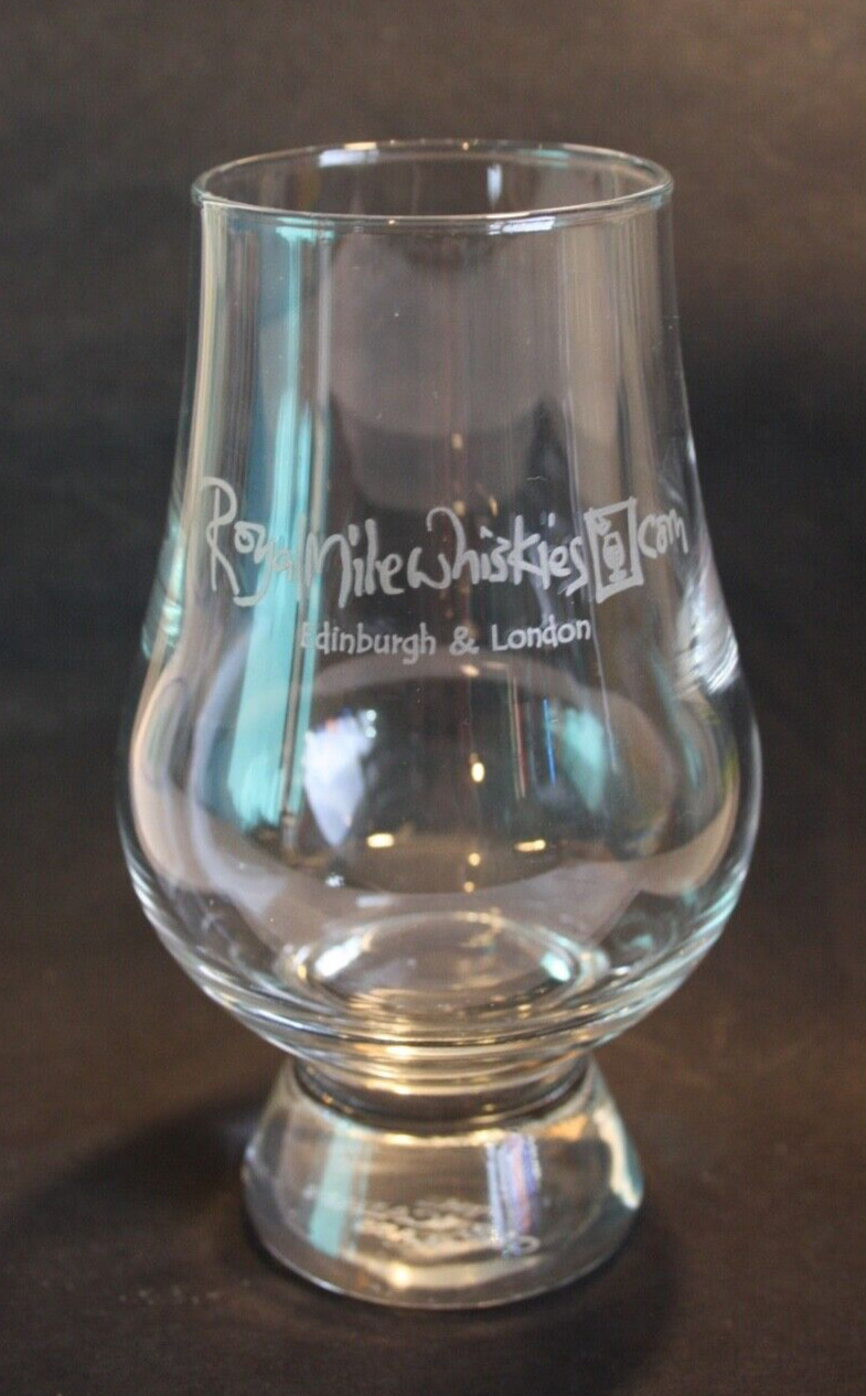 Royal Mile Whiskies glass - beautiful unused  engraved piece.