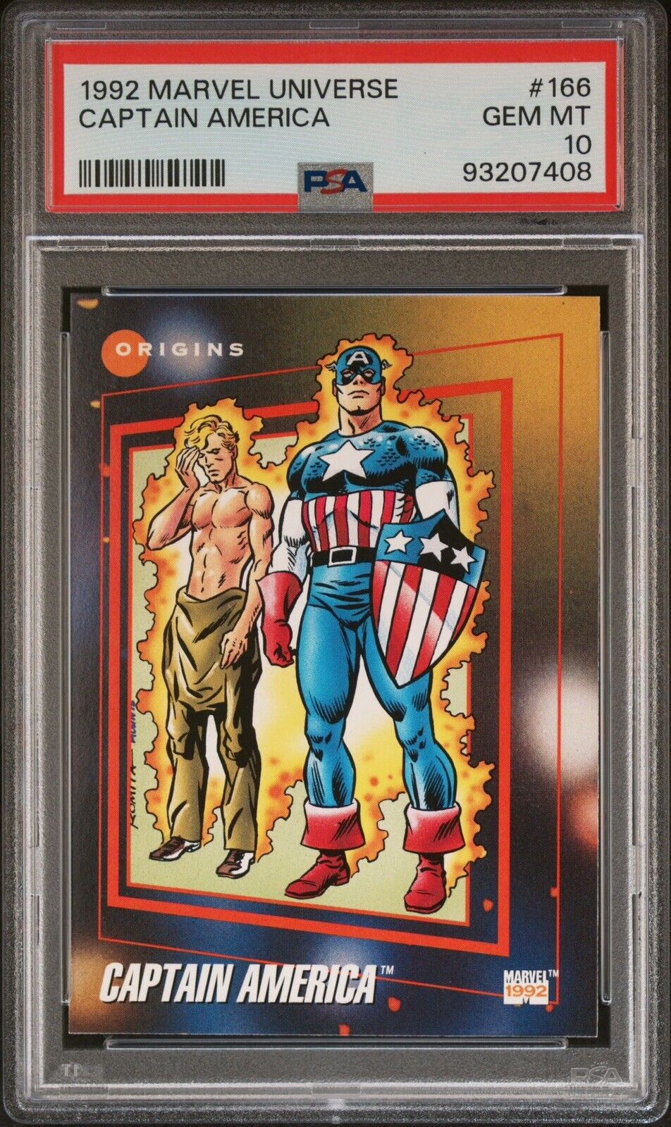 1992 Impel Marvel Universe #166 Captain America PSA 10