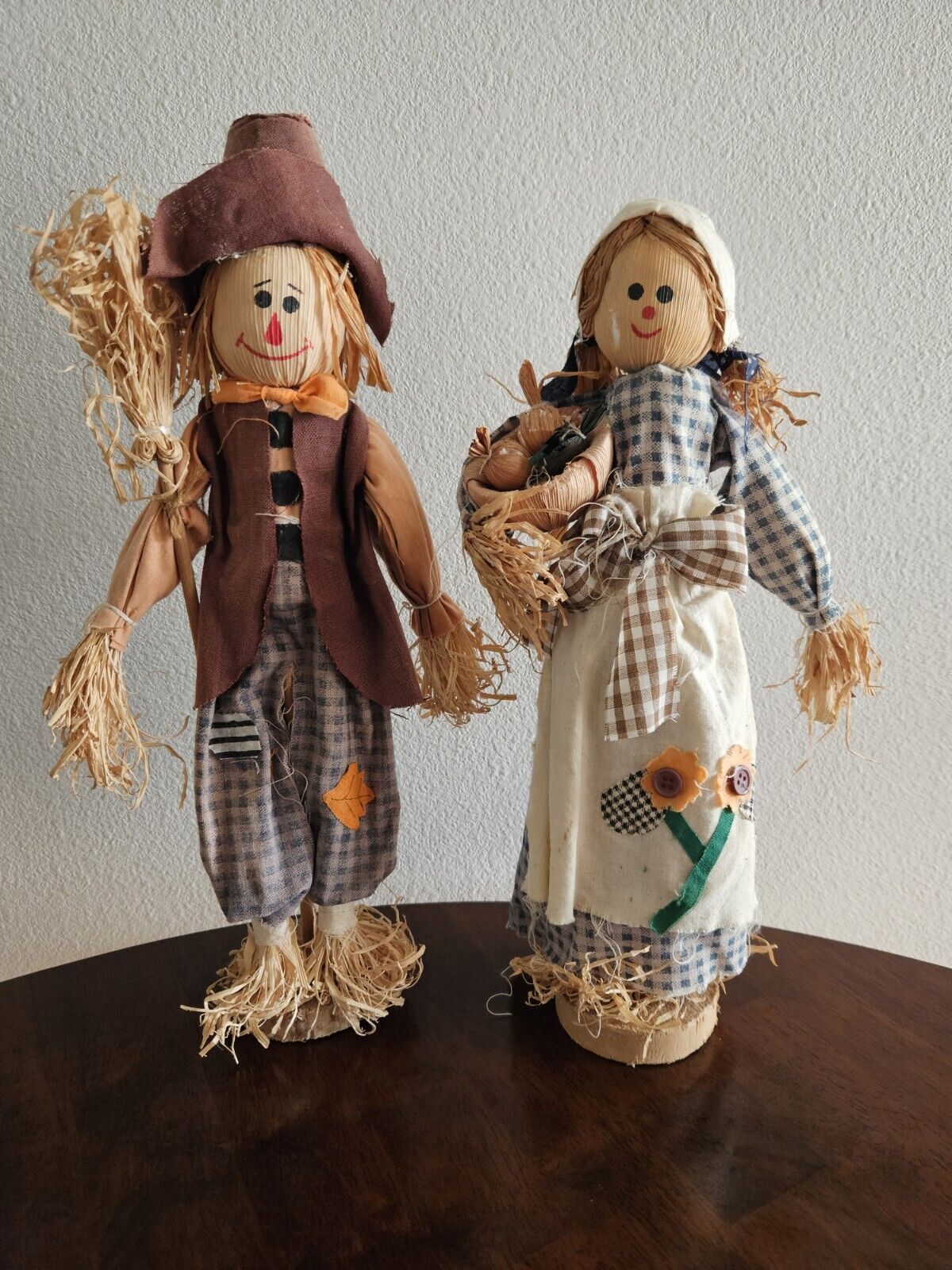 Vintage Scarecrow Handmade Figures For Halloween Used Indoor Or Outdoor